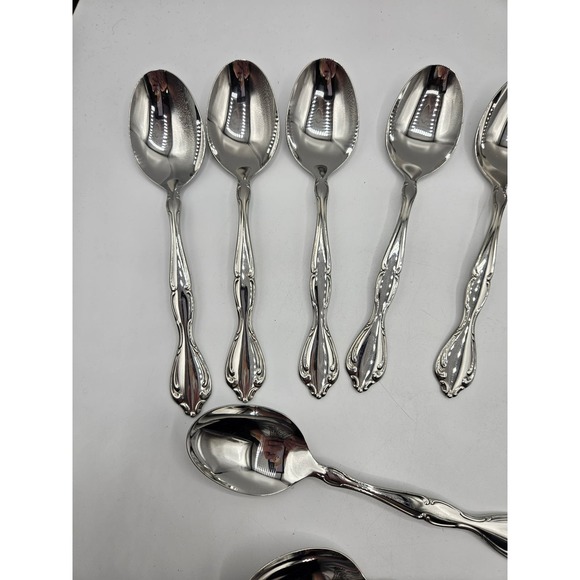 Oneida Silver Cantata Tablespoons Set of 12 Stainless - Picture 2 of 9